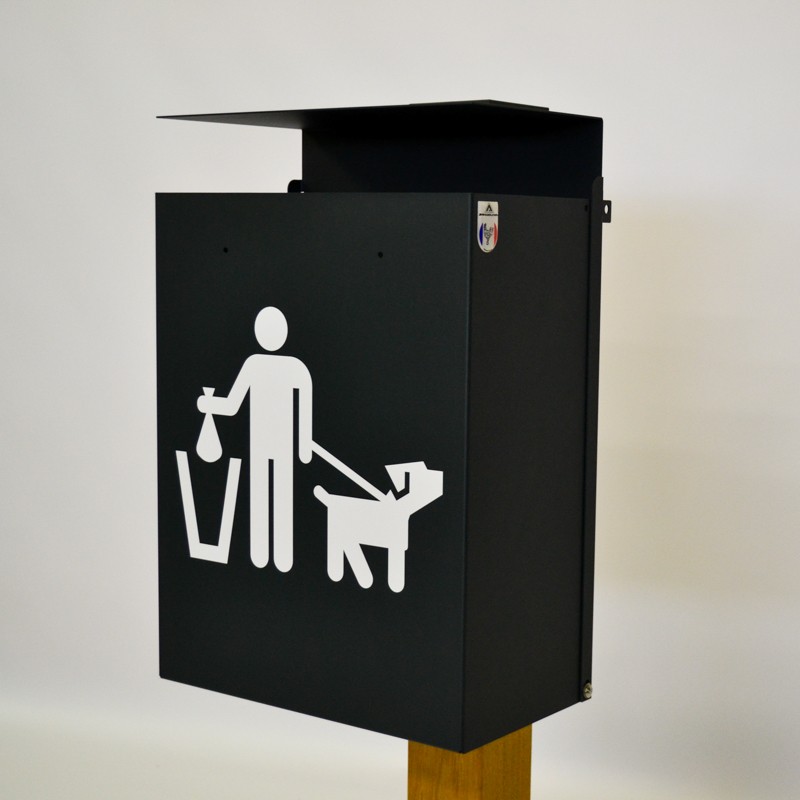 poubelle en acier zingué finition époxy