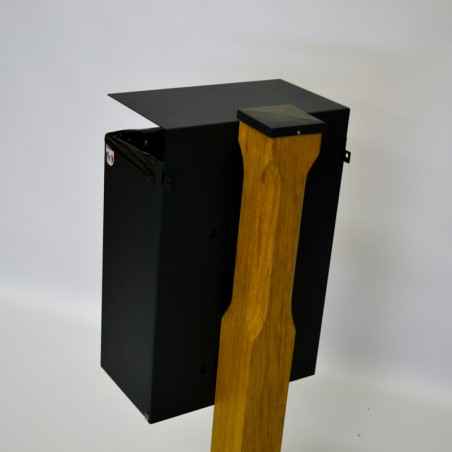 poubelle suspendu sur pied face arrière