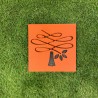 plaque sol gravure complexe orange