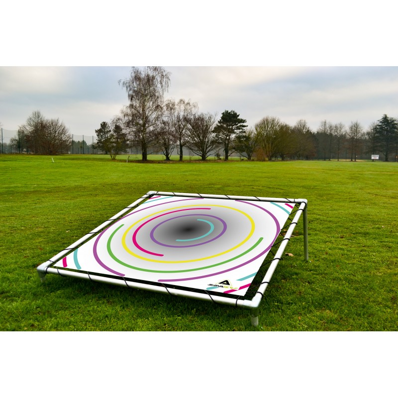 cible aluminium et bâche imprimée