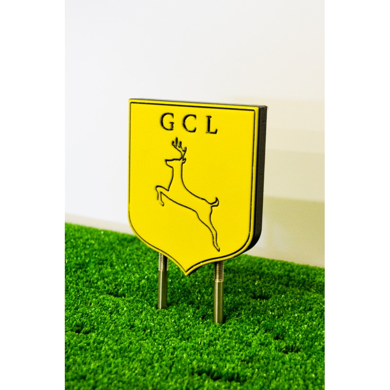 maque de départ jaune sur fond blanc