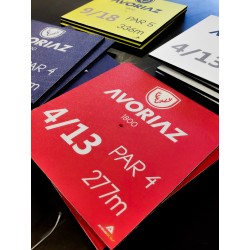 Plaque au sol en alucomposite fixer par vis en inox