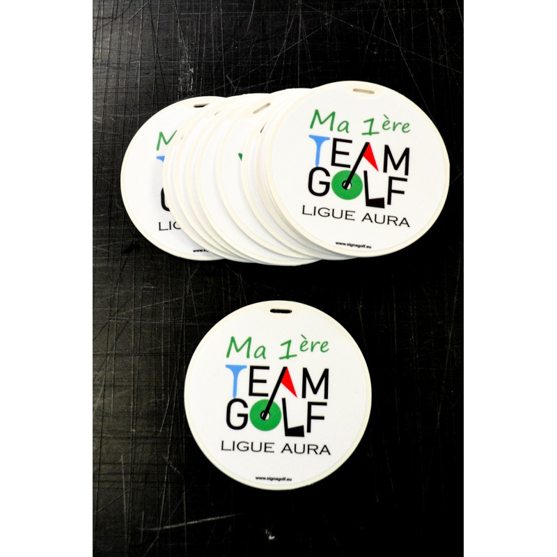 Impression sur badge de golf