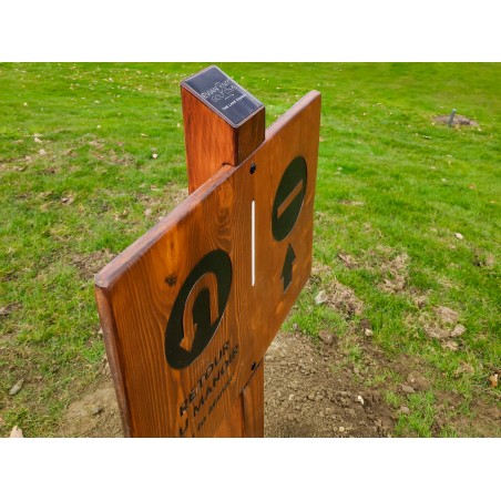 Panneau signalétique gravée et peint