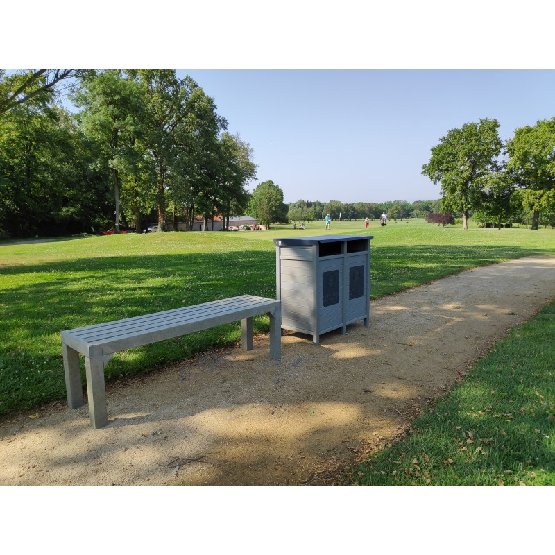 banc avec poubelle eco