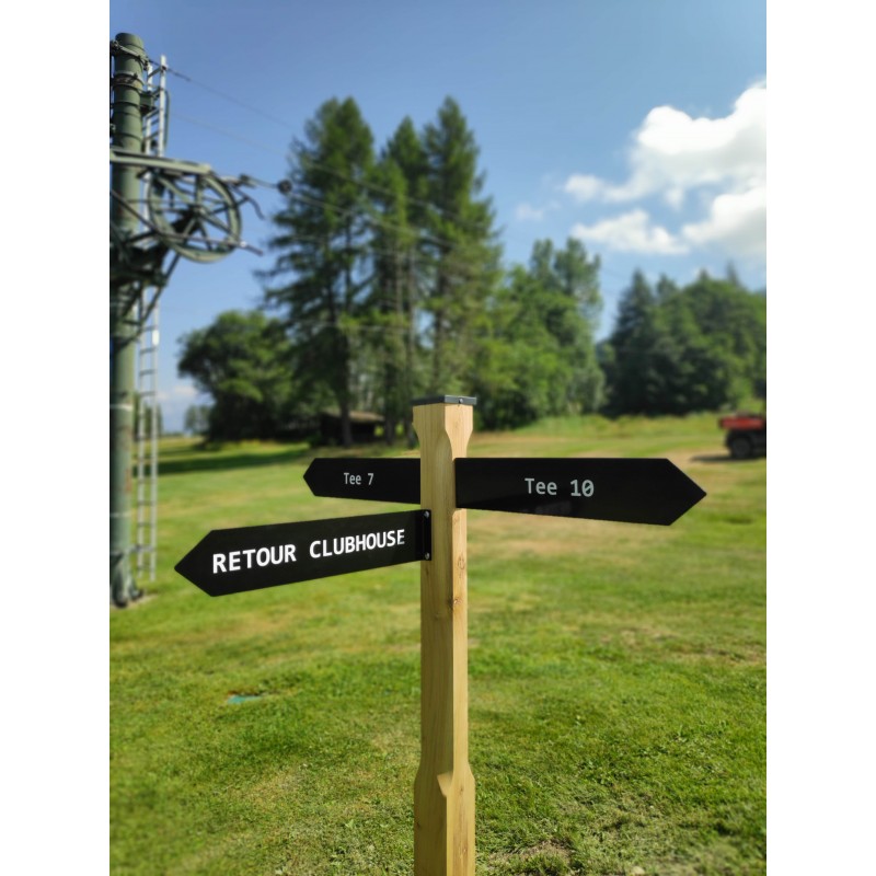 Fléchage avec texte personnalisable