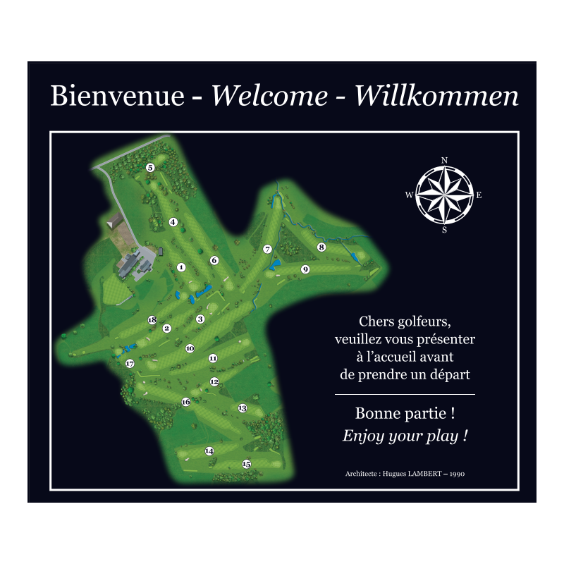 Panneau général de golf 2D