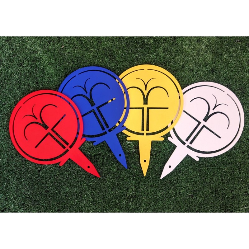 marque départ en Inox découpé