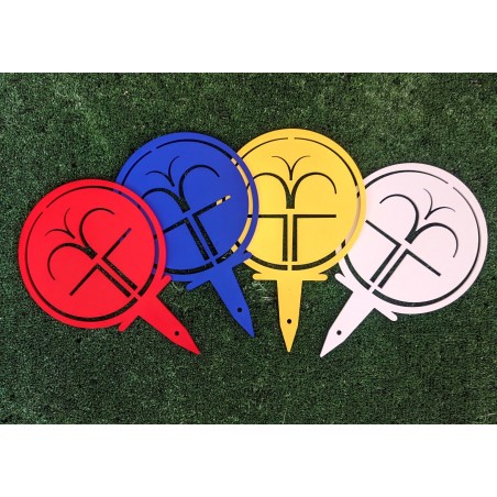 marque départ en Inox découpé