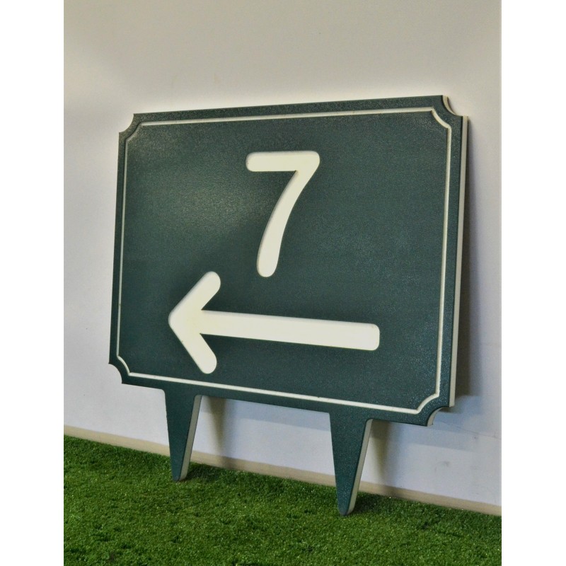 Panneau golf trou suivant