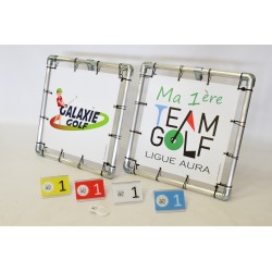 Bâche tendue sur châssis bois