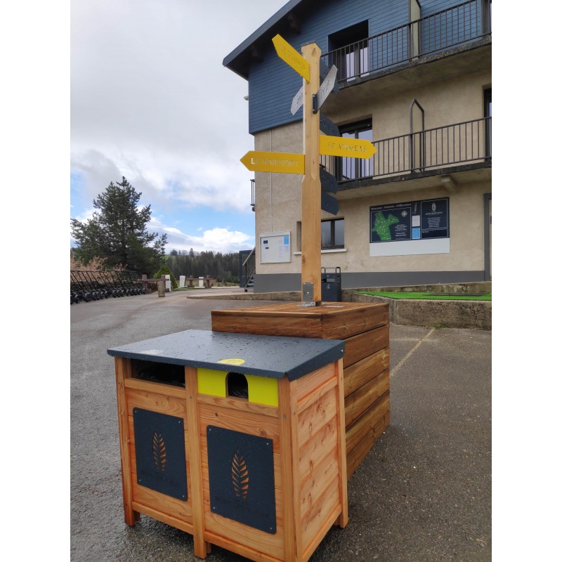 Bac de collecte sélectif mélèze douglas robinier