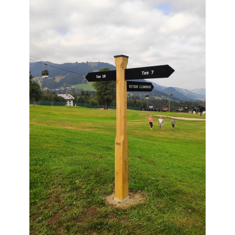 fléchage directionnel bois métal