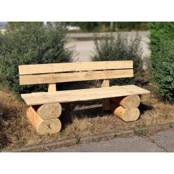 Banc Robinia Rondins avec...