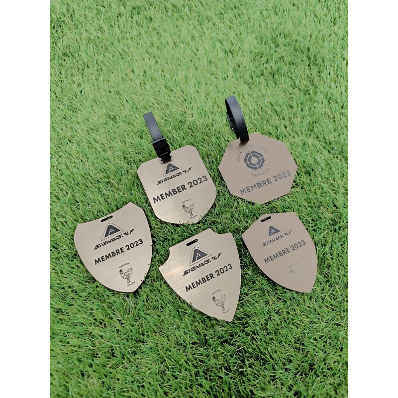 Badge de membre cuivre brossé