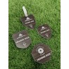badge golf décor bois gravé