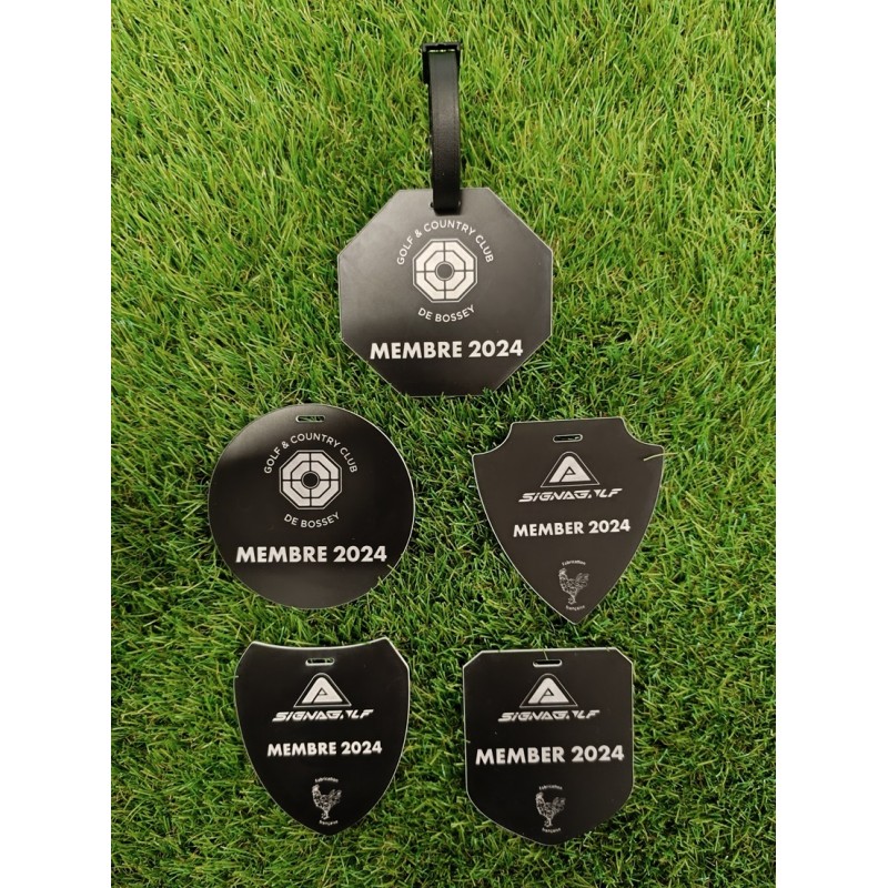 Badge golf uni gravé personnalisé