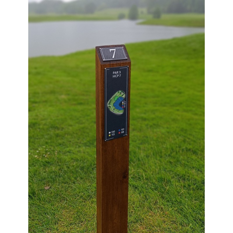 Panneau départ golf bois