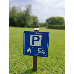 Panneau parking voiturettes golf