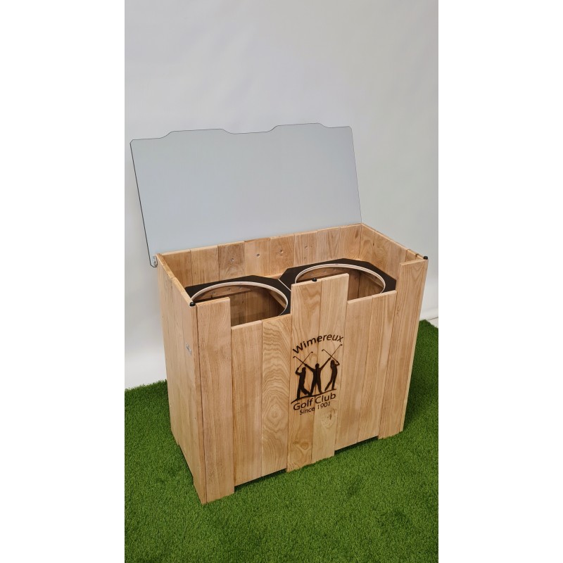 Poubelle tri châtaignier