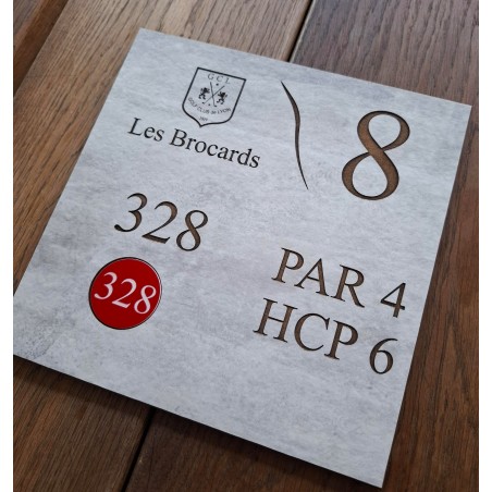 repère étalonnage golf pierre