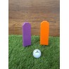 Marque départ orange violet golf