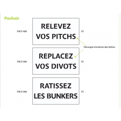 Pochoir étiquette règles golf