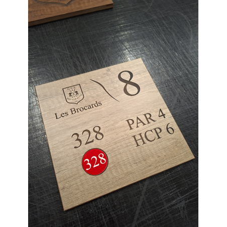 Repère étalonnage chêne clair gravé