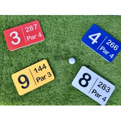 Plaque étalonnage golf gravée