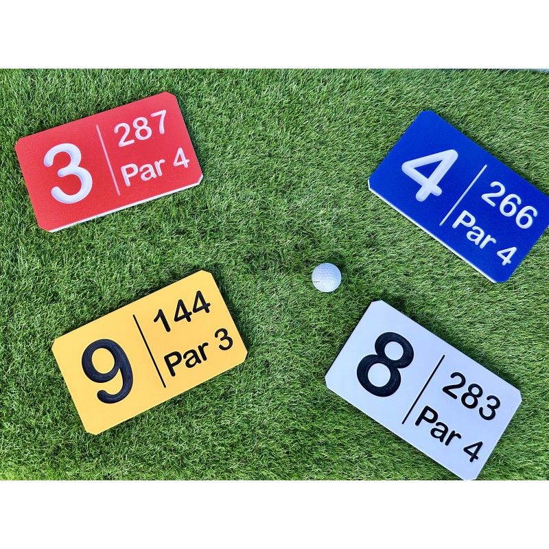 Plaque étalonnage golf gravée