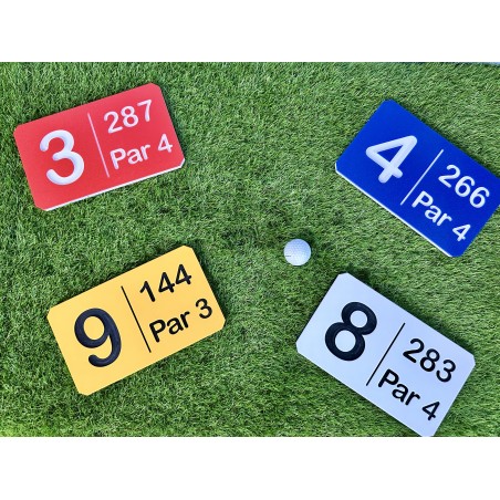 Plaque étalonnage golf gravée
