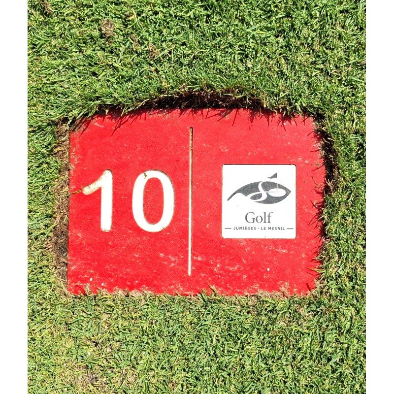 Logo golf plaque au sol