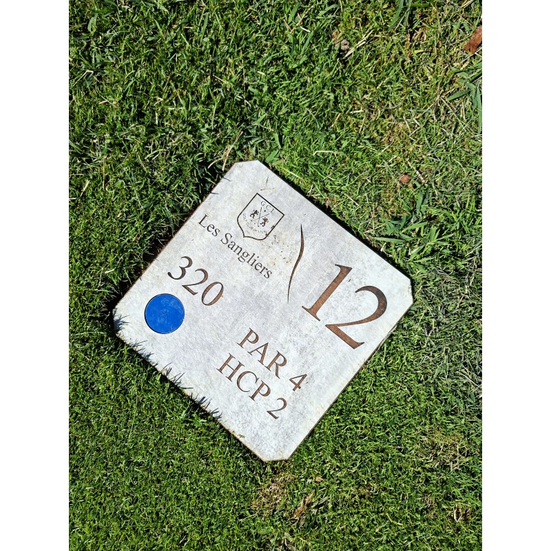 Repère distance fixe résine pierre